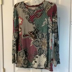 FINAL SALE PRICE Chico’s Imperial Fusion LS Knit Top
